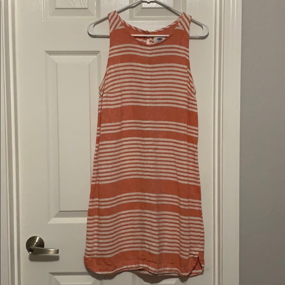 Peach/Cream Striped Sun Dress